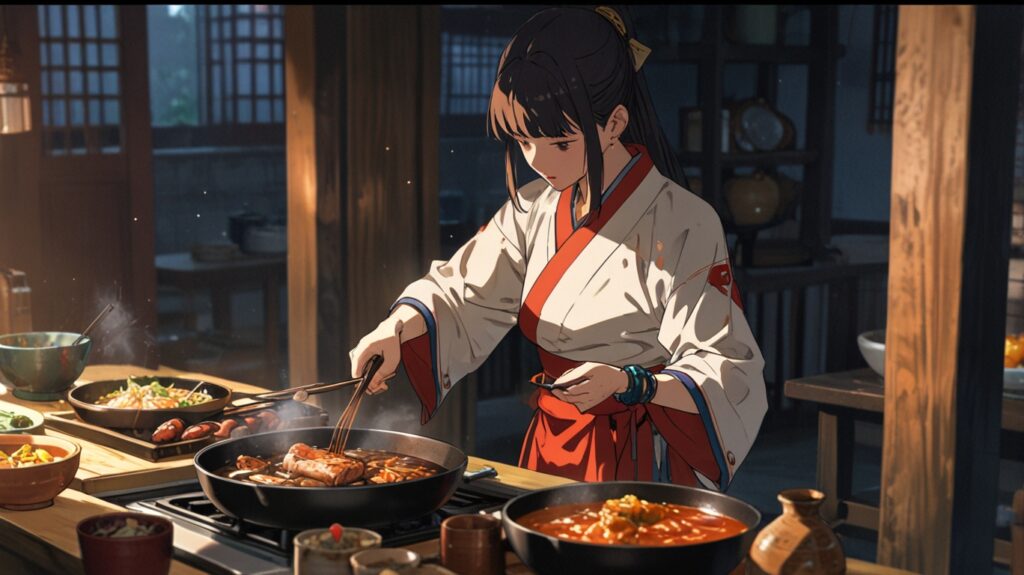 女性天才シェフが過去の王朝時代にタイムスリップ イメージ