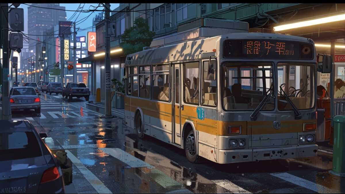   1980年代のバスをイメージ