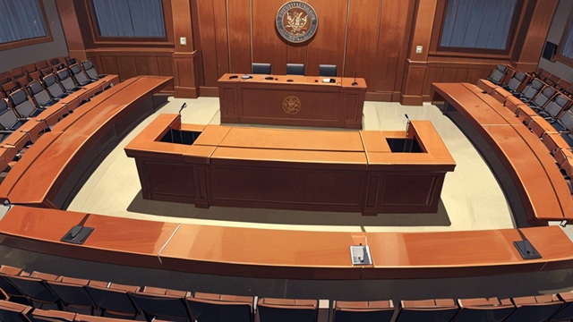 法廷を見下ろす イメージ