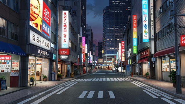 2013年　韓国の夜の風景