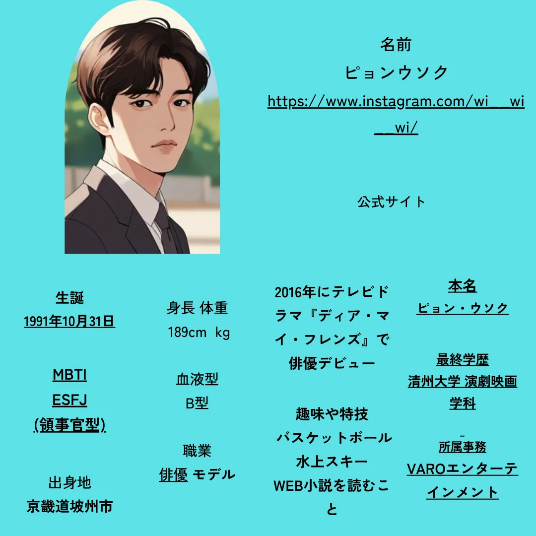 ピョンウソク　プロフィール
（画像 イメージ)