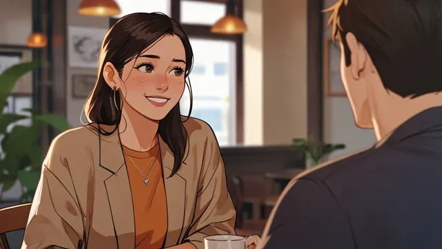 初デートの緊張感風景