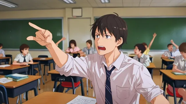 荒れた高校の教室のイメージ画像