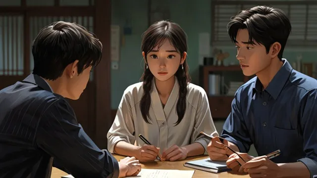 韓国の若者たちが集まるシーン、チーム感のある構図 イメージ画像