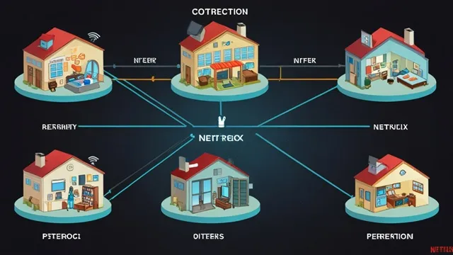 家のイラストとWi-Fi、映像サービスの連携１　イメージ画像