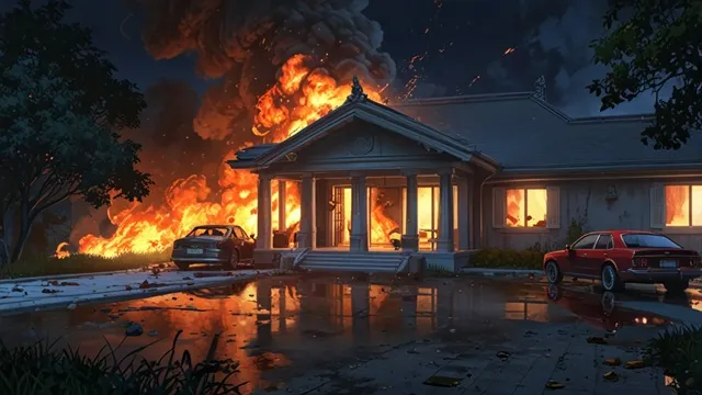 別荘での爆発事故　イメージ画像